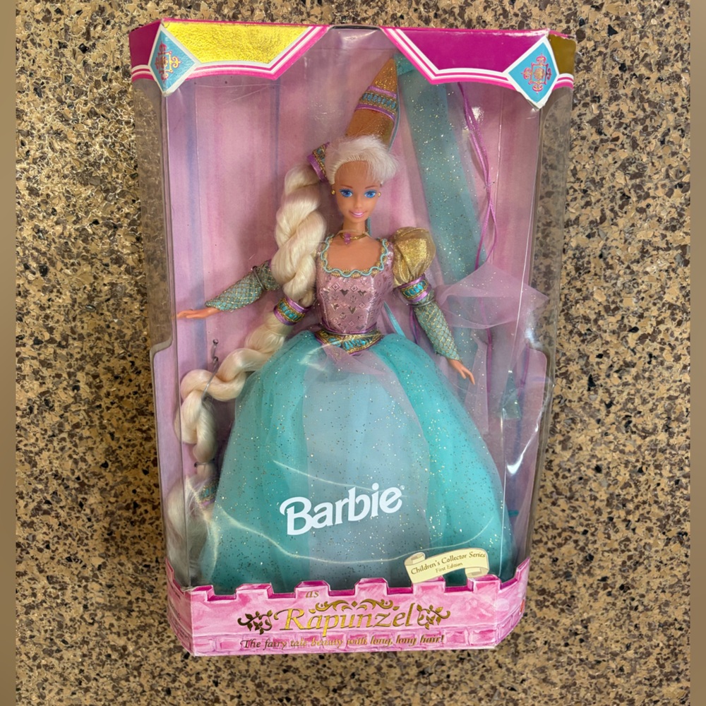 Rapunzel Barbie Fairytale Doll in Teal and Pink Gown